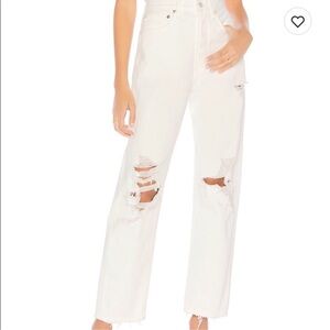 Agolde Bright White Denim Pants